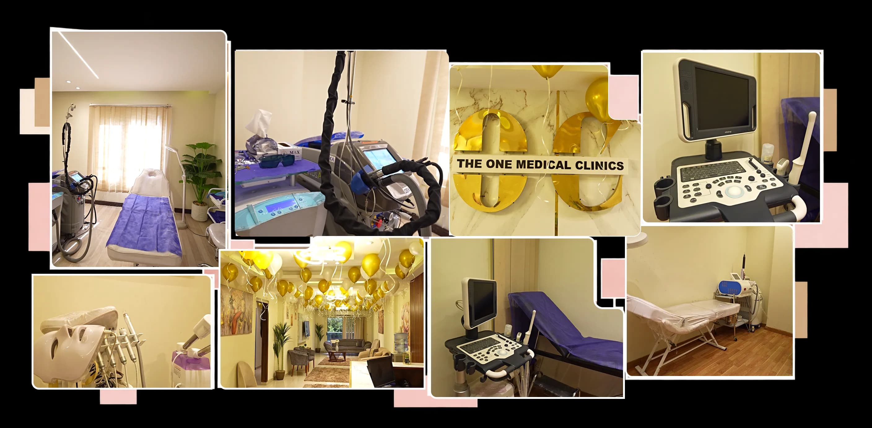 جولة بالصور داخل مركز The One Clinics، تشمل الاستقبال وغرف العلاج ومساحات المركز